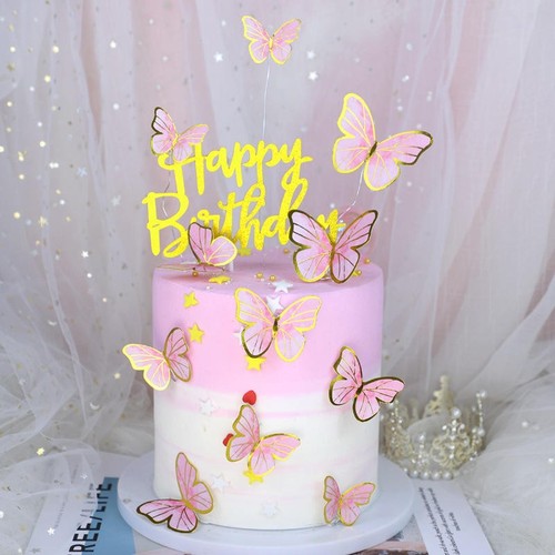 Butterfly cake toppers pcs - 10,