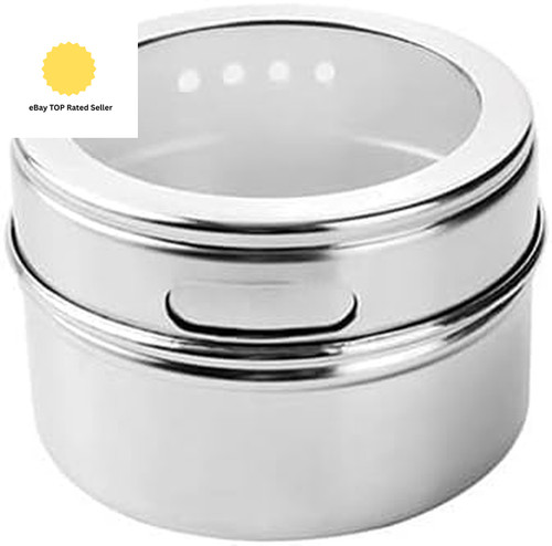 Magnetic spice tins stainless - tins,,