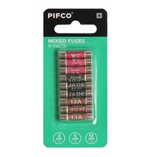 Pifco Mixed Plug Fuses 9 Pack