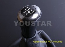 UK SELLER 5 Speed Italian Leather Weighted Gear Knob Grey Gloss for BMW M Sports