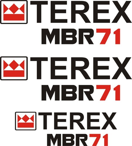 Terex mbr71 roller - decal,