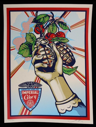 Shepard fairey hand signed - fairey,
