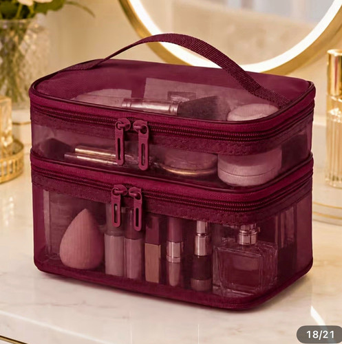 Burgundy clear travel - clear,