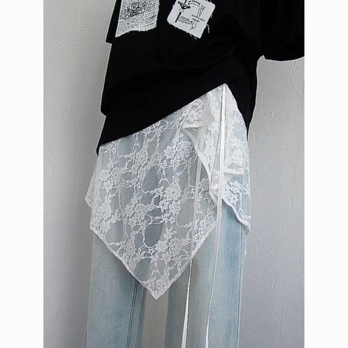 Lightweight lace skirt - lace, up