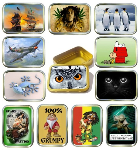 2oz gold tobacco tin - 2oz,