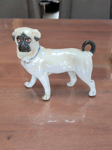 Antique staffordshire pug dog - antique,