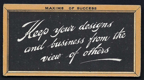 Singleton cole maxims of - cole,