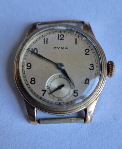 Vintage gold cyma wrist - gold, watch