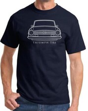 Triumph TR6 Sports Car Classic Front End Design Tshirt NEW Colors