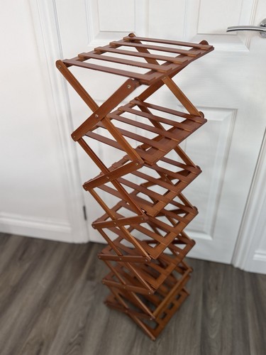 Vintage wooden folding tiered - wooden,
