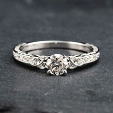 0.90 Ct White Gold Over