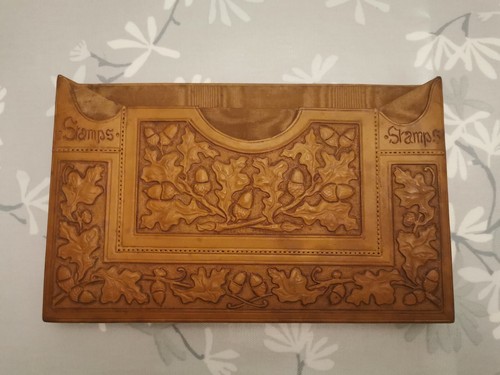 Arts crafts tooled leather - &,