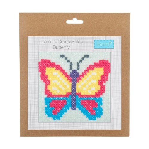 Kids cross stitch kit - cross, trimits