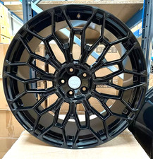 23" LAND ROVER DEFENDER L663 GLOSS BLACK RR395 DESIGN 10j Alloy Wheels X4