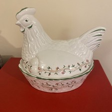 Johnson Brothers Chicken Hen Egg Holder Porcelain Basket By Regal England