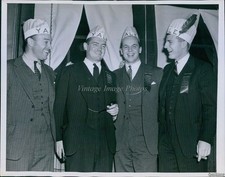 1938 Photo Winnie Lovejoy Wm Platt Joseph Stack Jr At Yale Barn Party Event 7X9
