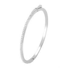 1ct Bangle Bracelet White Gold