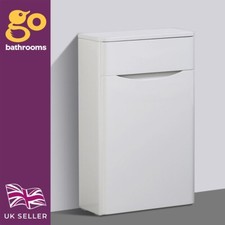 White Gloss WC Toilet Unit & Eco Concealed Cistern Dual Bathroom 500mm | Eaton