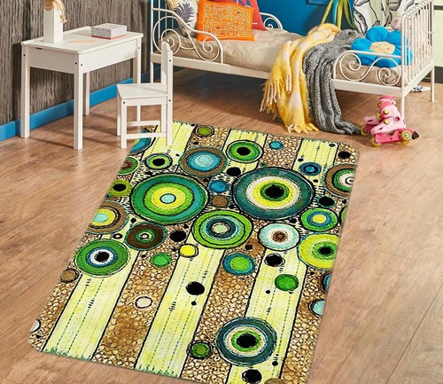 Green circle painted - 3d,