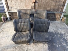 Opel Rekord C Commodore A Set Of Black Seats 1966-1972 Interior
