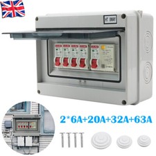 4 Way Consumer Unit Fuse Box 4 MCB Circuit Breaker Isolator Shed Garage Caravan