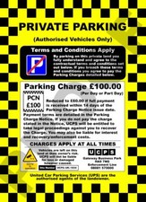 No Parking Sign Private Parking Sign Car Park Enforcement No Wheel Clamp Tin