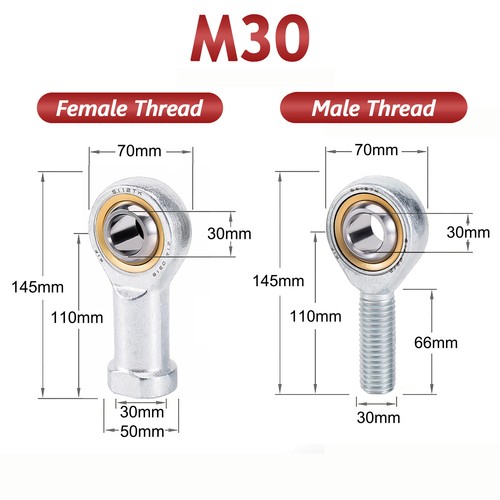 Female male rod end - rod, bearing