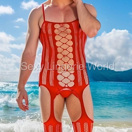 Men body stockings fishnet - stockings,