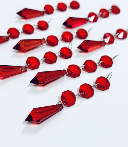 Pack red chandelier glass - 4,