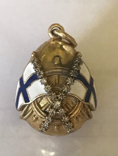 Silver naval faberge easter - silver,
