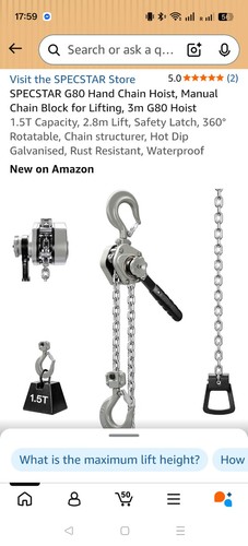 Specstar g80 hand chain hoist - specstar,