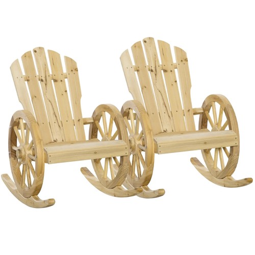 Rustic seater wooden - seater, rocking