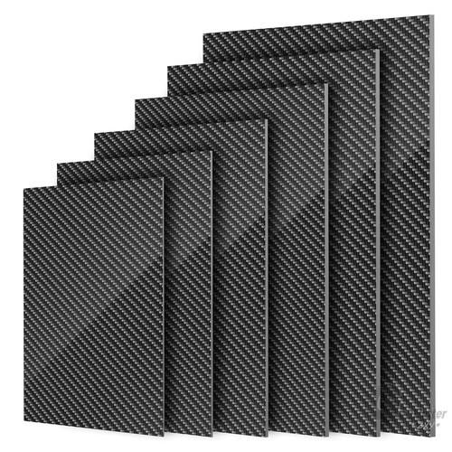 Carbon fibre sheet - carbon, 3k