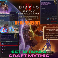 DIABLO 4?SEASON 10?Full set 18 runes to craft Mythic?