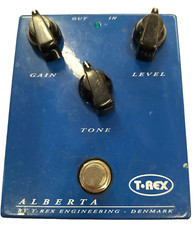 T-Rex Alberta Electric Guitar Distortion Pedal Blue Effect Used Great