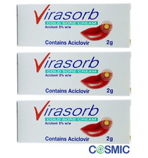 3 X Virasorb 2g 5% Cold Sore