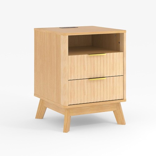 Modern fluted nightstand - 18",