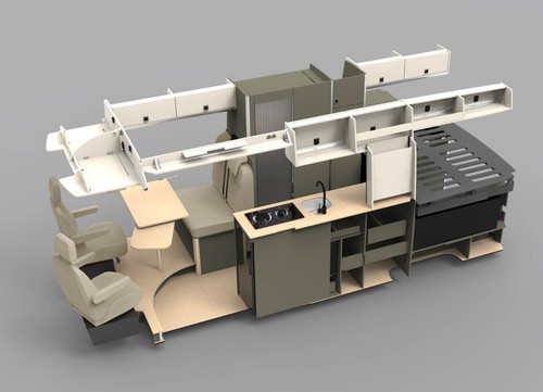 Camper van conversion flat - camper,