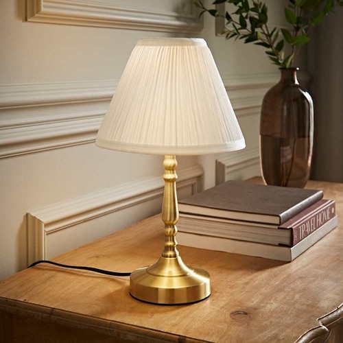 Brass touch table lamp - table,