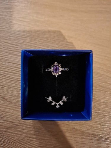Alexandrite silver ring - ring, set