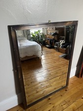 Large wooden vintage mirror - wooden,