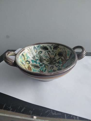Denby two handled - hand, painted