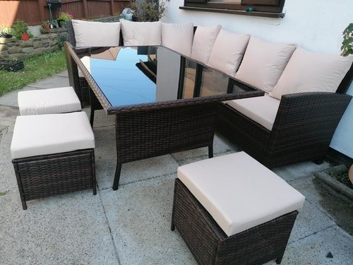 Garden brown seater rattan - brown, 9