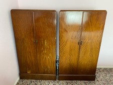 Pair Art Deco Walnut Mahogany