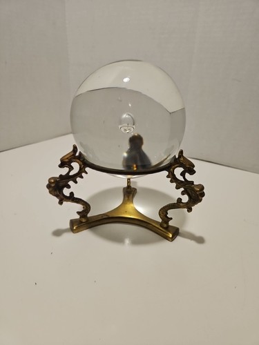 Vintage crystal ball - crystal, glass