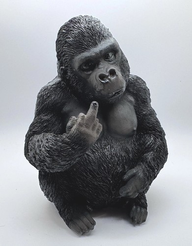 Gorilla flipping middle - middle, finger