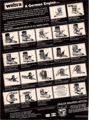 Webra engines print ad - webra, rc