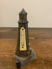 Vintage Cornish Serpentine Lighthouse Thermometer 