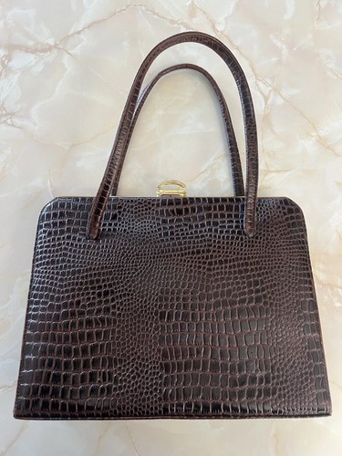 Vintage retro brown crocodile - retro,