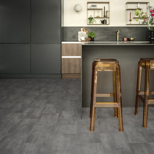 Grey slate tile - grey, vinyl